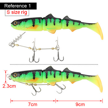 Spinpole Stinger Fishing Rig Hook for Big Shad Central Pin Screw Connector Set Pike Bass Perch Bait Αγκαθωτό αιχμηρό τρίκλινο άγκιστρο ψαριού