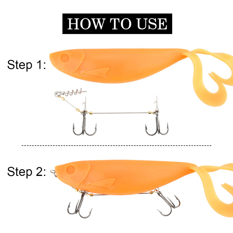 Spinpole Stinger horgászszerszám horog Big Shad középső tűs csavaros csatlakozókészlethez