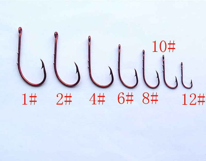 Minfishing 100 τμχ Αγκίστρι ψαρέματος High Carbon Steel Double Barb Red Covering Fishhook Baitholder Hook Carp Fishing