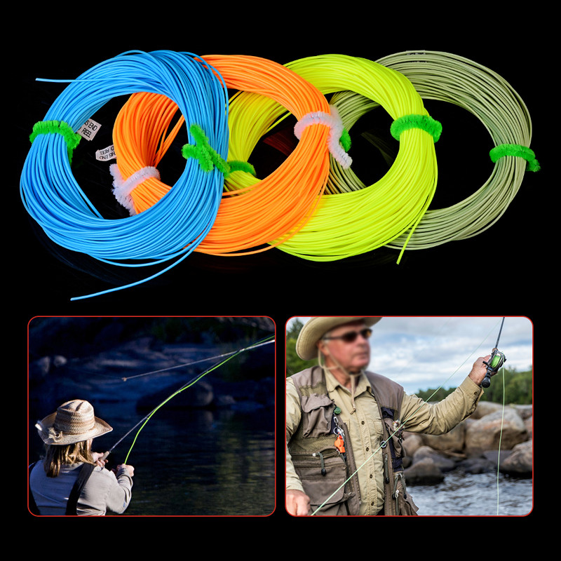 BATTLEBASS 100FD súllyal előretolt legyező zsinór WF-2F/3F/4F/5F/6F/7F/8F 3 színű úszó horgászzsinór