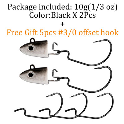QualyQualy Jig Head Fishing Hook 10g 12g 25g Fish Head Fishhook For Soft Worm Κιτ ψαρέματος DIY