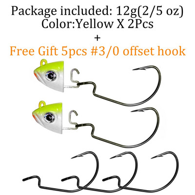 QualyQualy Jig Head Fishing Hook 10g 12g 25g Fish Head Fishhook For Soft Worm Κιτ ψαρέματος DIY