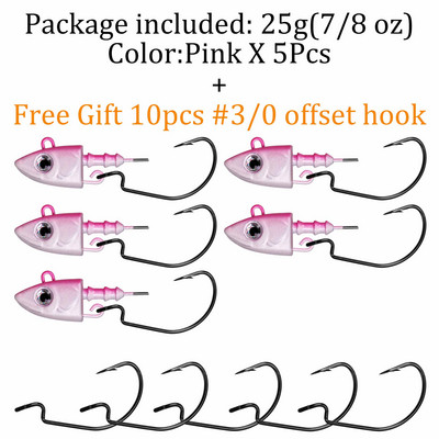 QualyQualy Jig Head Fishing Hook 10g 12g 25g Fish Head Fishhook For Soft Worm Κιτ ψαρέματος DIY