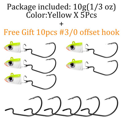 QualyQualy Jig Head Fishing Hook 10g 12g 25g Fish Head Fishhook For Soft Worm Κιτ ψαρέματος DIY