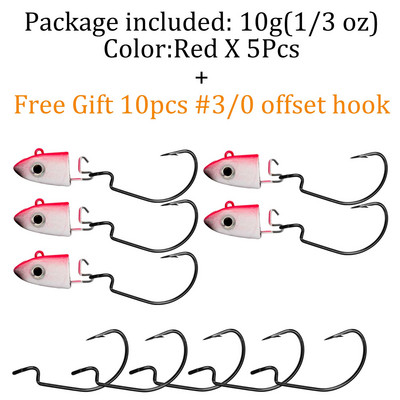 QualyQualy Jig Head Fishing Hook 10g 12g 25g Fish Head Fishhook For Soft Worm Κιτ ψαρέματος DIY