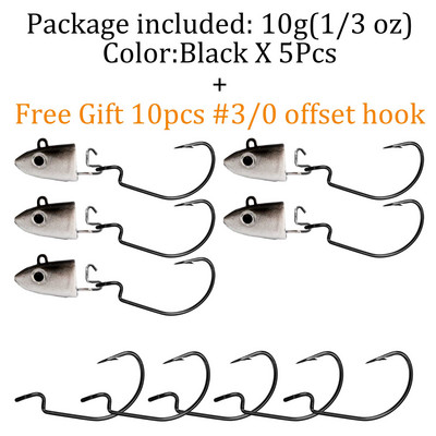 QualyQualy Jig Head Fishing Hook 10g 12g 25g Fish Head Fishhook For Soft Worm Κιτ ψαρέματος DIY