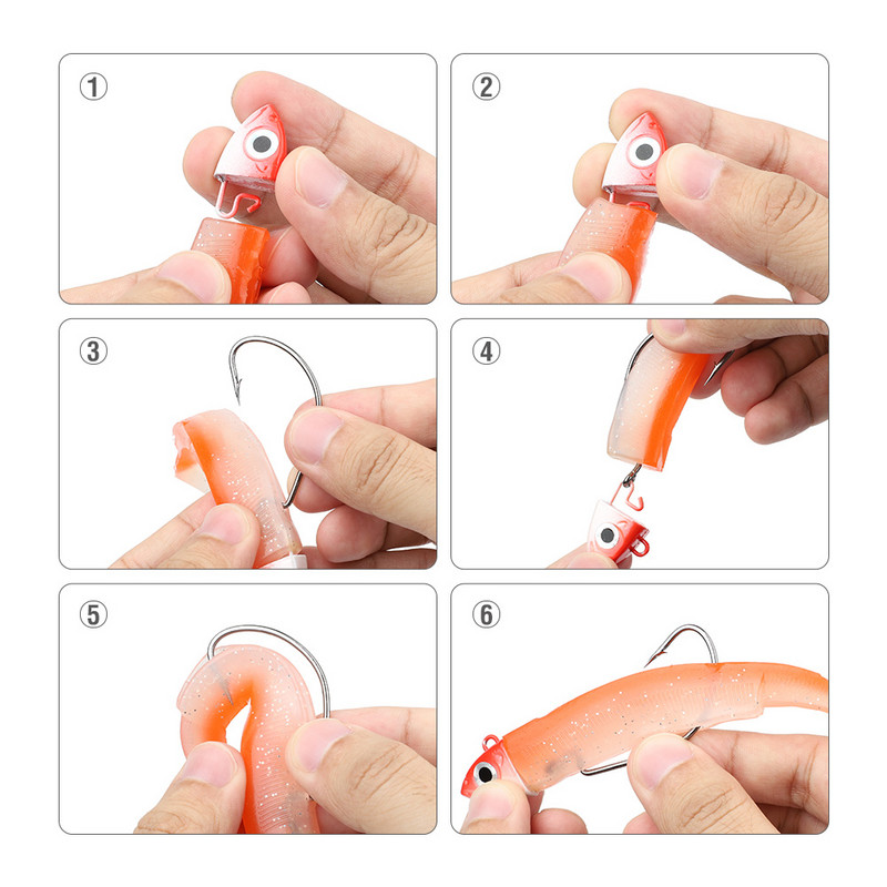 QualyQualy Jig Head Fishing Hook 10g 12g 25g Fish Head Fishhook For Soft Worm Κιτ ψαρέματος DIY