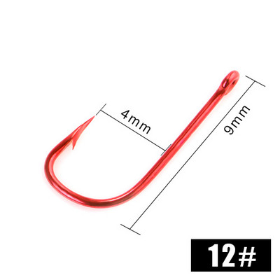 FISH KING 50db horgászhorog SODE szögeses horog magas széntartalmú acél hajlított csalitartó AD éles gyűrűs pontyhorgos légy horgászfelszerelés