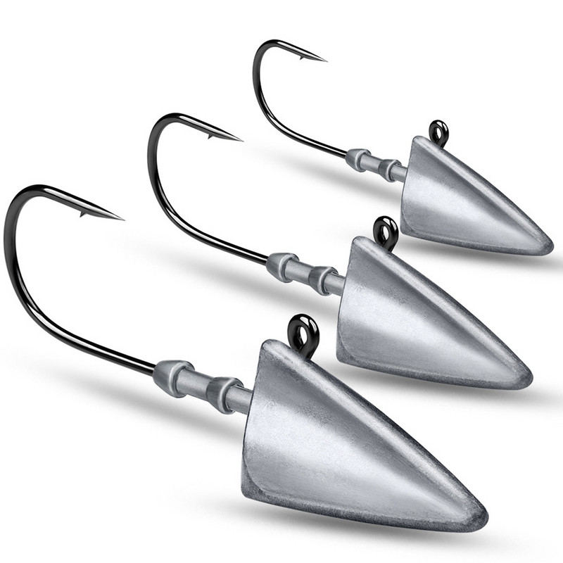 Triangle Head Hooks 7g 10g 15g 21g 28g 35g αγκίστρι ψαρέματος τύπου πλοίου μαλακό σκουλήκι bog Lure Hook Jig Head Ψάρεμα Άγκιστρα