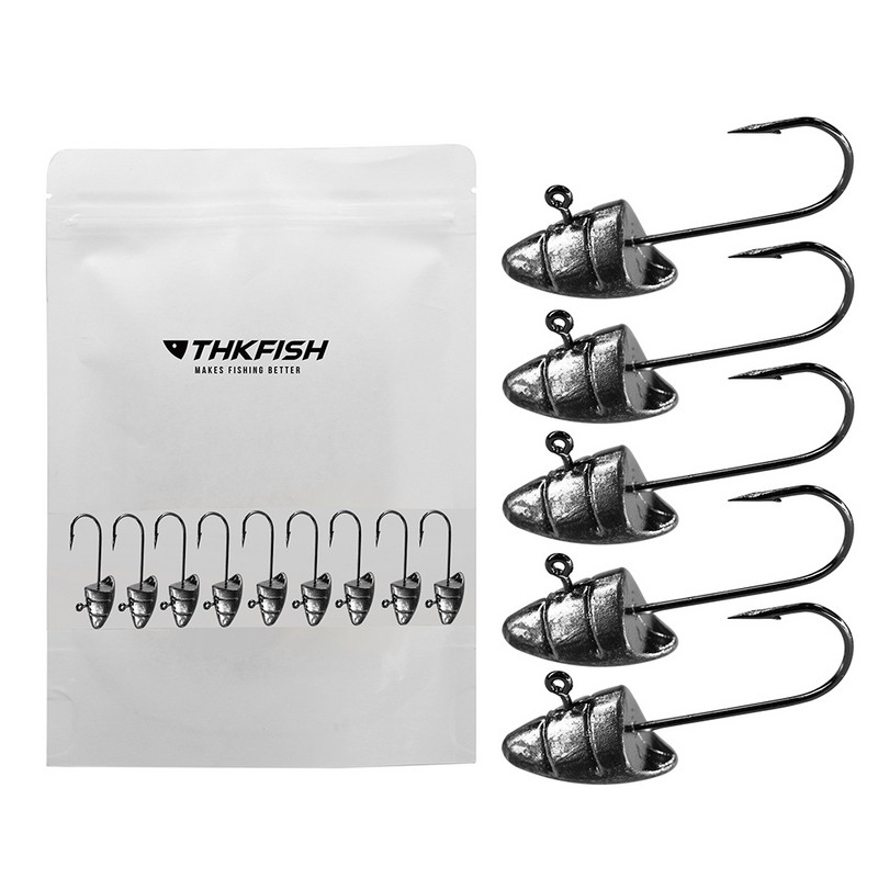 QualyQualy szögesdrót horgász horgok Jig fejű horgász horgász horgászathoz 1,8 g 2,5 g 3 g 3,5 g 4,5 g