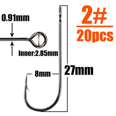 PEAK 20tk/partii Big Eyes Ring Fishing Pehmed ussikonksud kõrge süsinikusisaldusega terasest laiad superlukuga õngekonksud õngekonksud kalapüügitarbed