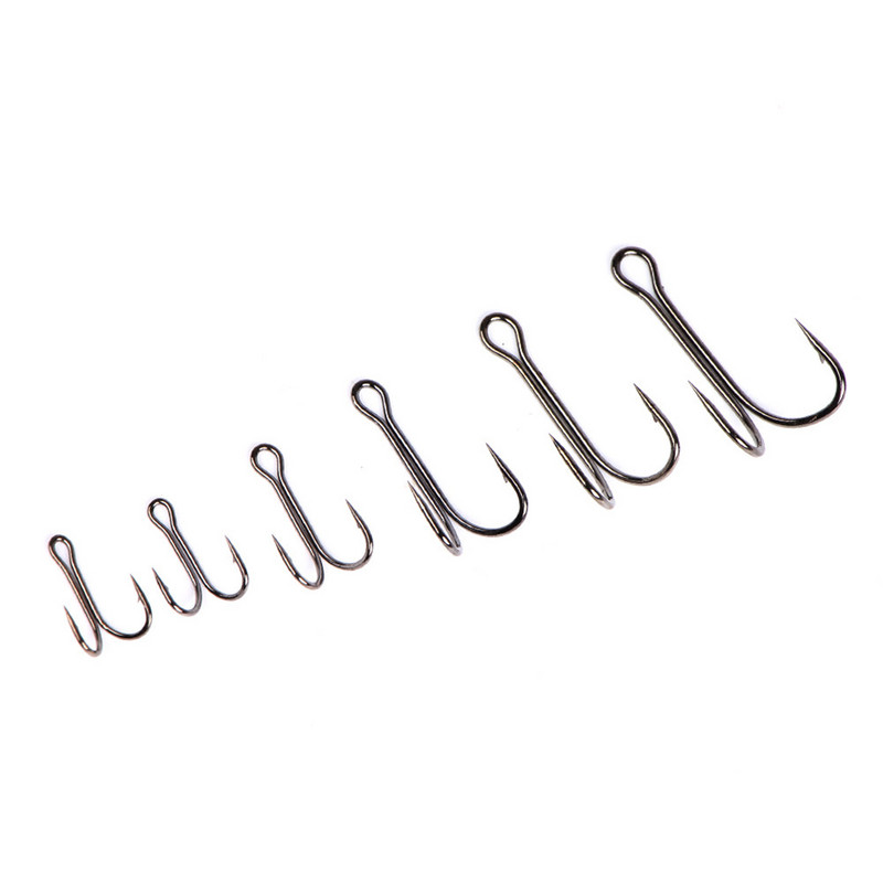 Cârlige de pescuit Cârlig dublu 3/0#-2/0#10buc 1/0#15buc 4#-6#20buc Cârlige din oțel cu conținut ridicat de carbon Articol de pescuit