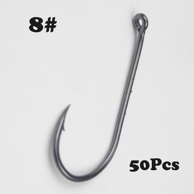 50 τμχ Αγκίστρια ψαρέματος με διπλή πλάτη Αγκαθωτά με κοφτερή άκρη Γάντζοι μακριά λαβή κύκλος μεγάλου μεγέθους Γάντζος θάλασσας για μεγάλα ψάρια Ιαπωνία Υψηλής ποιότητας