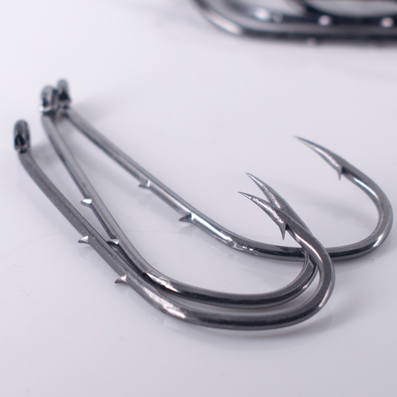 50 τμχ Αγκίστρια ψαρέματος με διπλή πλάτη Αγκαθωτά με κοφτερή άκρη Γάντζοι μακριά λαβή κύκλος μεγάλου μεγέθους Γάντζος θάλασσας για μεγάλα ψάρια Ιαπωνία Υψηλής ποιότητας