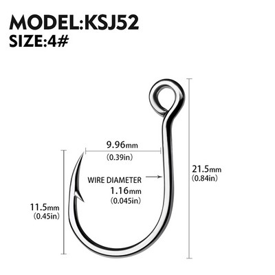 PROBEROS 20tk ühekordsed õngekonksud 6-4-2-1-1/0-2/0-3/0 Big Eye õngekonksud kõrge süsinikusisaldusega terasest okast teravad konksud Pesca jaoks
