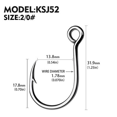 PROBEROS 20tk ühekordsed õngekonksud 6-4-2-1-1/0-2/0-3/0 Big Eye õngekonksud kõrge süsinikusisaldusega terasest okast teravad konksud Pesca jaoks