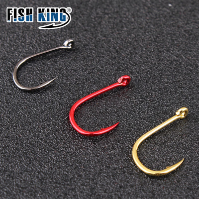 FISH KING 100/50 бр./лот високовъглеродна риболовна кука 1#-12# ISEAMA с око Carp Catfish Anzol Peche Japan Tackle Fishing