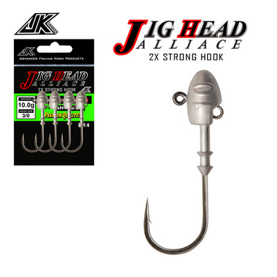 JK SH 3-5 gab./iepakojumā Svina galvas āķi 3g-21g 2X Spēcīgs melns niķelēts rūsas āķis sālsūdens Fishhook