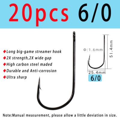 Vampfly süsinikterasest okastkonksud, 2x tugevusega, laia vahega, suur ulukilindiga lendkonks, merevee magevee õngekonksud