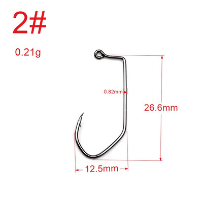 50db Jig Hooks V kanyar magas szénacél fekete nikkel barkács Aberdeen Jigs 90 fokos horgász horgokhoz 2# 4# féregcsalik egy horog