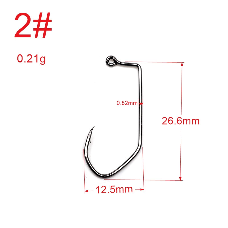 50db Jig Hooks V kanyar magas szénacél fekete nikkel barkács Aberdeen Jigs 90 fokos horgász horgokhoz 2# 4# féregcsalik egy horog