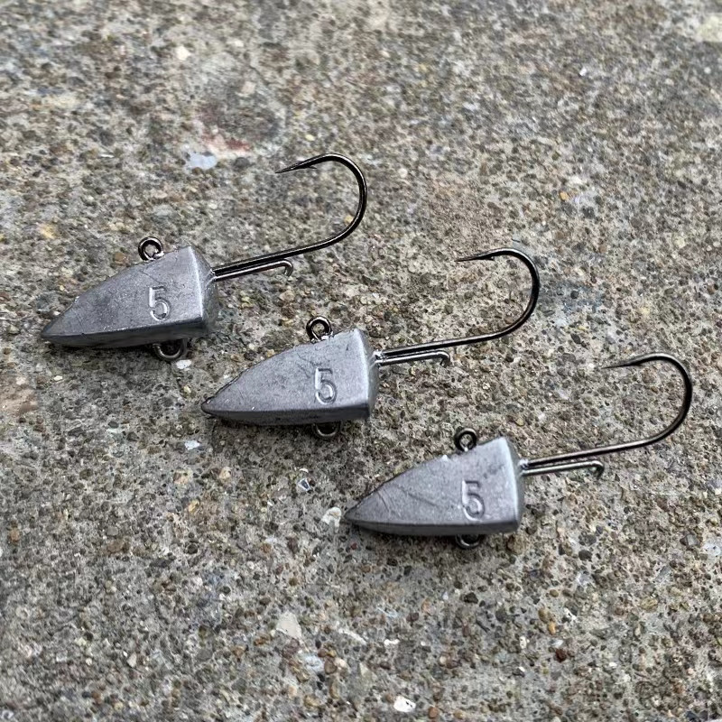 HAIMALUO Dart Jighead Fishhooks Worm Fishing Lure Hook Puha csali Jig Head mesterséges csali horgászfelszerelés csukahal.10 DB