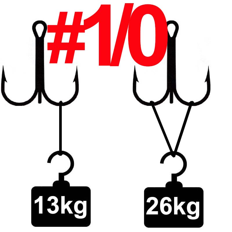 10 tk Weedless Treble Hook õngekonks Kõrge süsinikusisaldusega terasest bassi konks Merevee konks