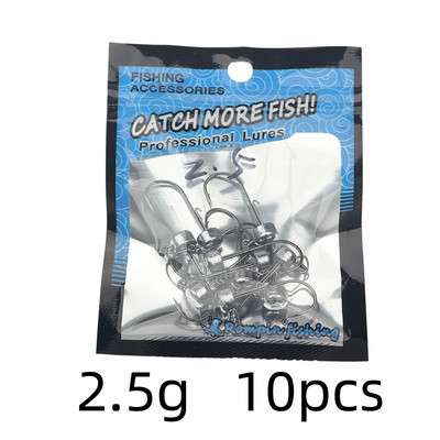 10db/tétel 1,5g 2,5g 6g Jig Head horgászhorog Ned Rig Fishhook Puha féregcsalik Gomba Jig horgok Basszus pisztráng horgásztartozékok