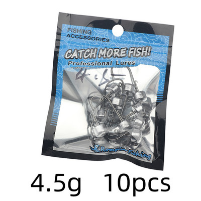 10db/tétel 1,5g 2,5g 6g Jig Head horgászhorog Ned Rig Fishhook Puha féregcsalik Gomba Jig horgok Basszus pisztráng horgásztartozékok
