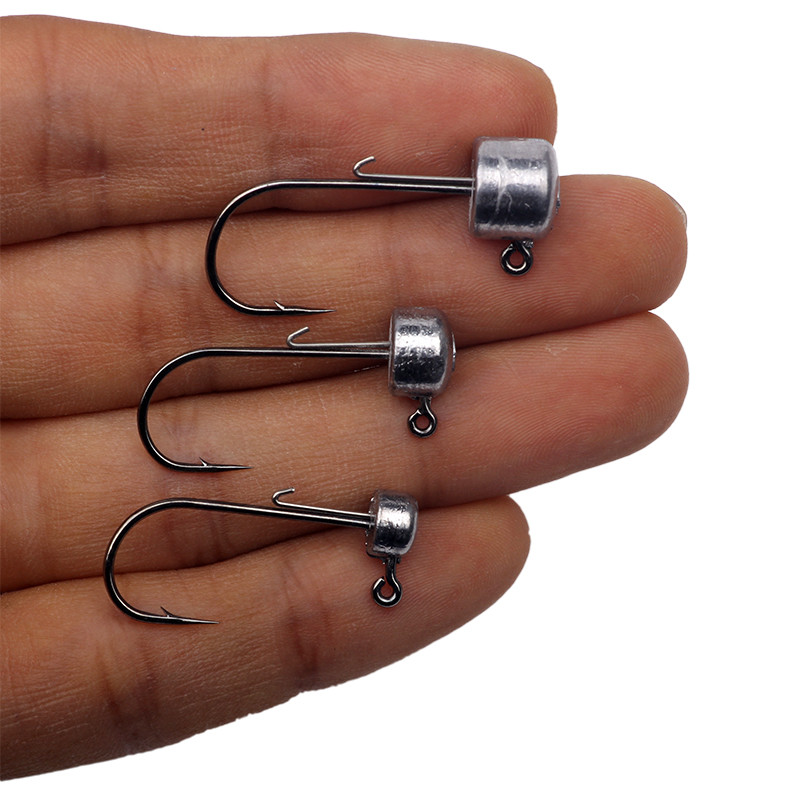 10db/tétel 1,5g 2,5g 6g Jig Head horgászhorog Ned Rig Fishhook Puha féregcsalik Gomba Jig horgok Basszus pisztráng horgásztartozékok