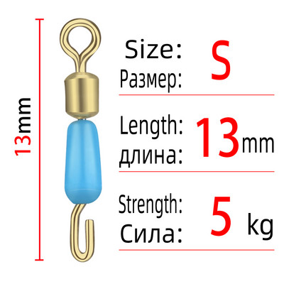 TIANNSII Бързосменяема щракалка с гумена втулка, въртящ се въртящ се конектор, щракалки, Щипка за въдица Риболовни аксесоари Стоки