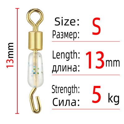 TIANNSII Бързосменяема щракалка с гумена втулка, въртящ се въртящ се конектор, щракалки, Щипка за въдица Риболовни аксесоари Стоки