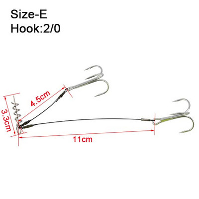 Spinpoler 1 db kültéri csavaros fejű horgászhorog készletek Fishhook magas széntartalmú acél horgászfelszerelés horgász basszus csali horogkészlet