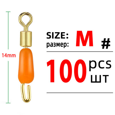 TIANNSII 100db golyóscsapágyas forgó tömör gyűrűk horgászcsatlakozó horgok Quick Fast Link horgászcsali horgászkiegészítőkhöz