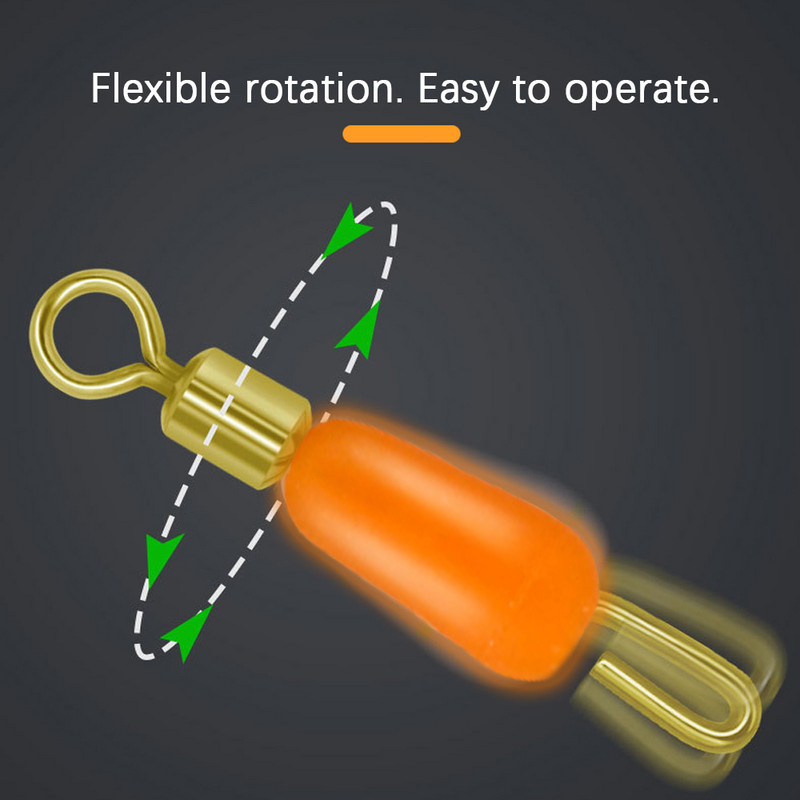 TIANNSII 100db golyóscsapágyas forgó tömör gyűrűk horgászcsatlakozó horgok Quick Fast Link horgászcsali horgászkiegészítőkhöz
