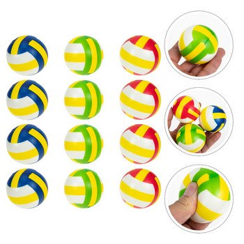 12 τμχ Μπάλες Mini Stress Squeeze Παιχνίδια Παιδιά Αστεία Αθλήματα Αποσυμπίεσης Βόλεϊ Ποδόσφαιρο Μικρά παιχνίδια γραφείου Ενδιαφέρουσα μπομπονιέρα