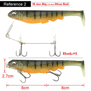 Spinpoler Softbait Spiral Stingers for Rubber Fish Fishing Rig Set systerm Cork Screw Shad 2 treble куки Pike Bass Perch Tackle