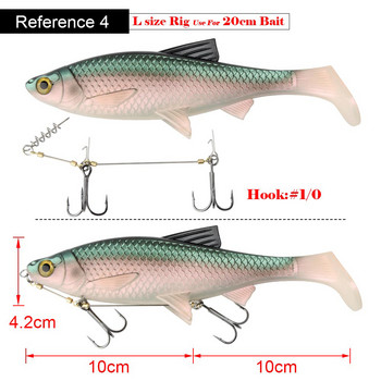 Spinpoler Softbait Spiral Stingers for Rubber Fish Fishing Rig set systerm Cork Screw Shad 2 πρίμα αγκίστρια Pike Bass Perch Tackle