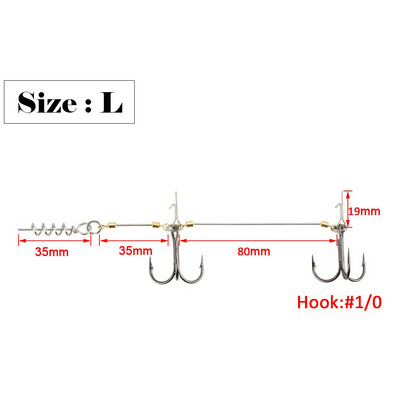 Spinpoler Softbait Spiral Stingers for Rubber Fish Fishing Rig set systerm Cork Screw Shad 2 πρίμα αγκίστρια Pike Bass Perch Tackle