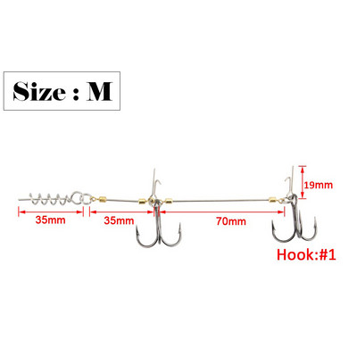 Spinpoler Softbait Spiral Stingers for Rubber Fish Fishing Rig set systerm Cork Screw Shad 2 πρίμα αγκίστρια Pike Bass Perch Tackle