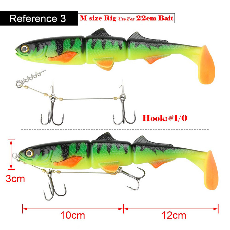 Spinpoler Softbait Spiral Stingers for Rubber Fish Fishing Rig set systerm Cork Screw Shad 2 πρίμα αγκίστρια Pike Bass Perch Tackle
