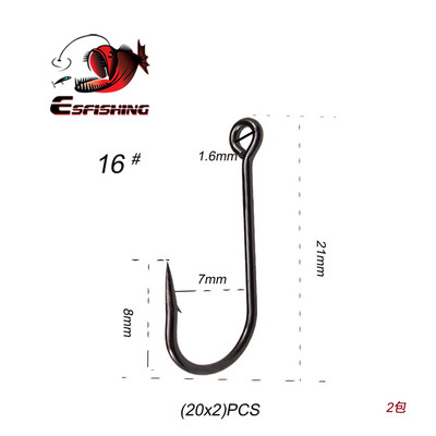 KESFISHING High Quality Fishing Carbon Steel Barb Hook For Soft Lure Στέλεχος αγκαθωτό νικέλιο Άγκιστρο με σκουλήκια Δωρεάν αποστολή