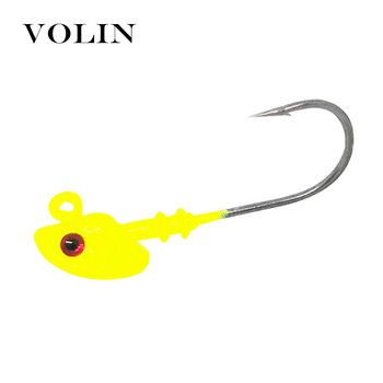 Volin ΝΕΟ 2τμχ Άγκιστρα ψαρέματος 7g/10g/14g/21g Jig Head Bait Πολύχρωμο Άγκιστρο ψαρέματος για Soft Wom Lead Hook Σκληρό δόλωμα