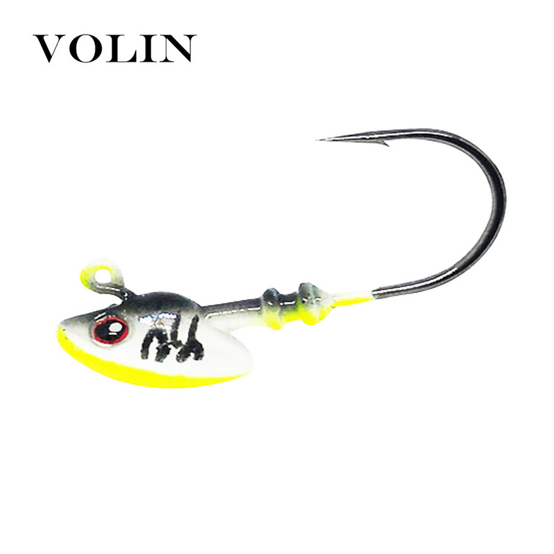 Volin UUS 2tk Konksud 7g/10g/14g/21g Jig Head Bait Mitmevärviline õngekonks pehme naise pliikonksu kõvale söödale