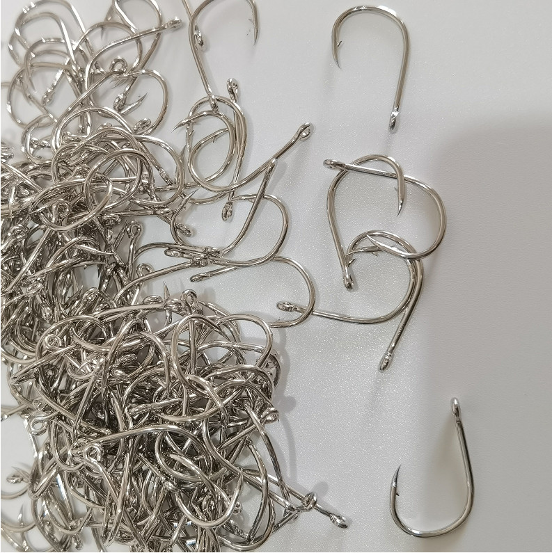 Õngekonksud 200 tk Silmaga rõngakujuline tikkkonks 3#-12# okastraat karpkalapüügiks Kalapüügi materjalid Kaubad Aksessuaarid Pesca