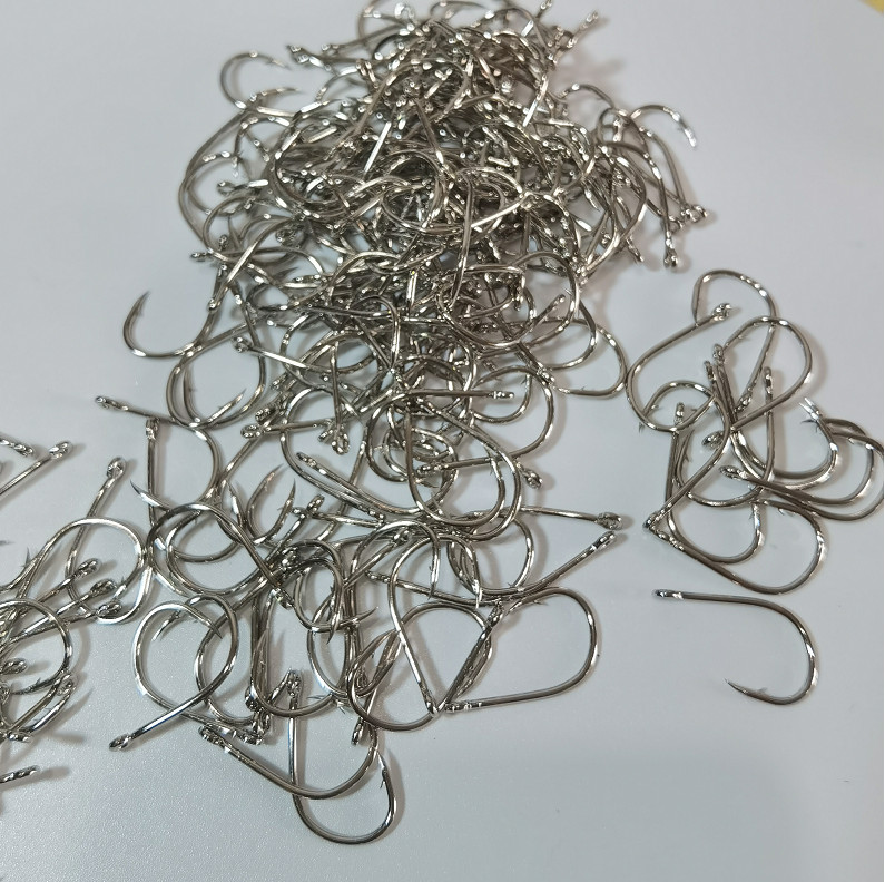 Õngekonksud 200 tk Silmaga rõngakujuline tikkkonks 3#-12# okastraat karpkalapüügiks Kalapüügi materjalid Kaubad Aksessuaarid Pesca