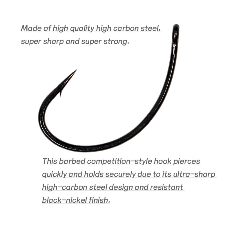 WIFREO 50db széles résű szögesszögű légykötő horog egyenes szemű, folyamatos hajlítású horgászhorgok Caddis Emergers száraz légykötő horog