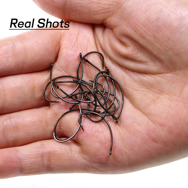 WIFREO 50db széles résű szögesszögű légykötő horog egyenes szemű, folyamatos hajlítású horgászhorgok Caddis Emergers száraz légykötő horog