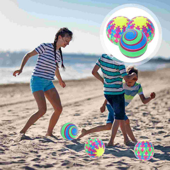 3 бр. Играчки с балони Детски блестящи надуваеми плажни топки Детска площадка Комплект за игра на открито Kickball