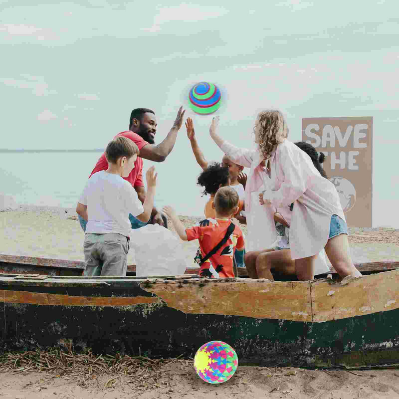 3 gab. Balonu rotaļlietas bērniem mirdzoši piepūšamās pludmales bumbas rotaļu laukums āra rotaļu komplekts Kickball